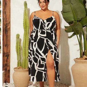 NWOT Plus Size Black & White Cami Dress